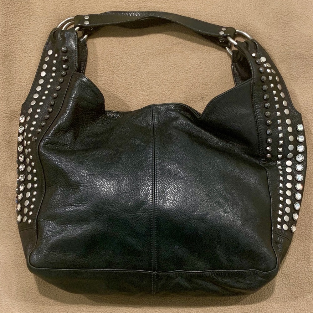 LeatherRock Jewel Embezzled Handbag 🖤✨